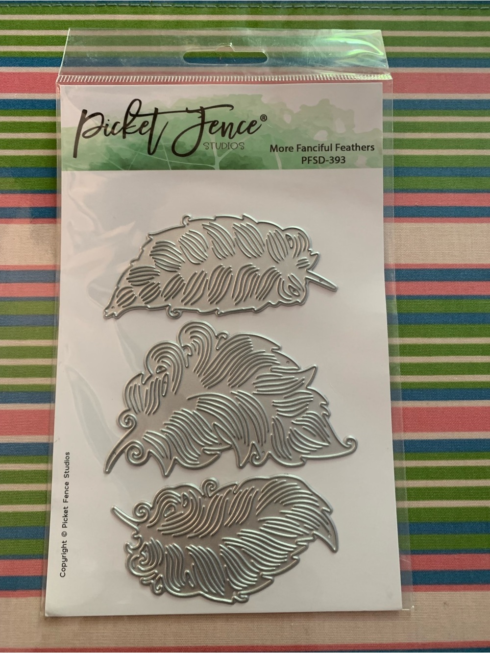 Picket Fence Studios More Fanciful Feathers Metal Die Set - Silver